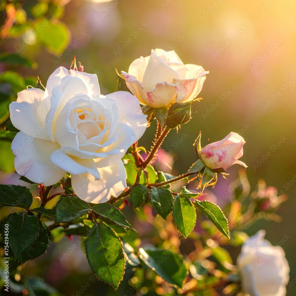 Obraz premium blooming rose bush