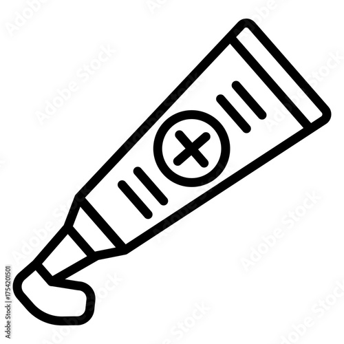Ointment vector line icon design