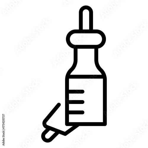 Anesthetic vector line icon design