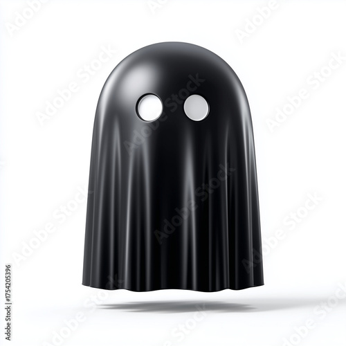 Black ghost cartoon character