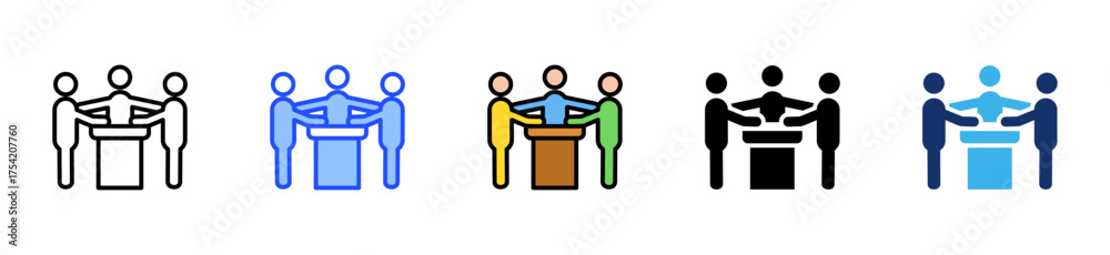 Obraz premium Neutral Mediator Icon Collection With Multiple Styles