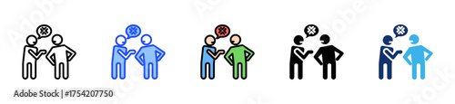 Workplace Dispute Icon Collection With Multiple Styles