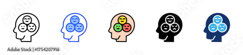 Foto Emotional Tone Awareness Icon Collection With Multiple Styles
