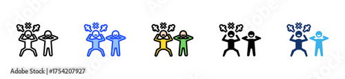 Calm Vs Reactive Response Icon Collection With Multiple Styles