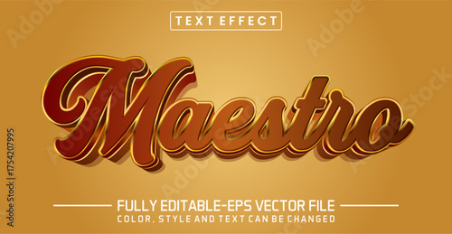Maestro font Text effect editable