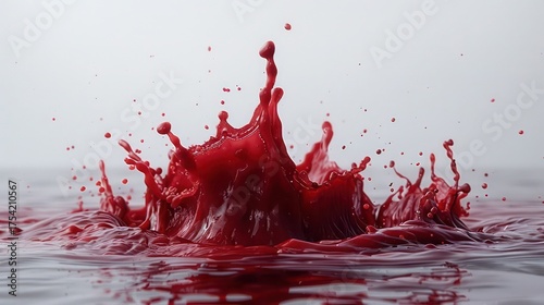 red liquid splash