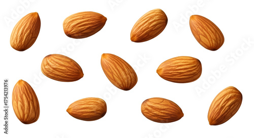 Wallpaper Mural A Collection of Almonds on a Black Background Torontodigital.ca