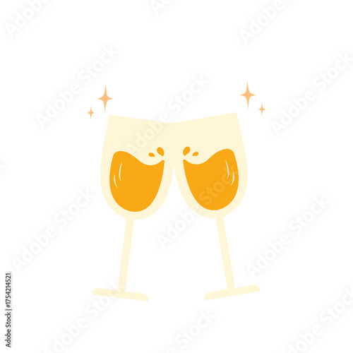 Champagne Glasses Toast