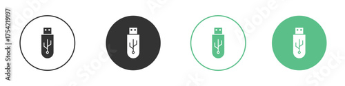 usb drive icon element for designs