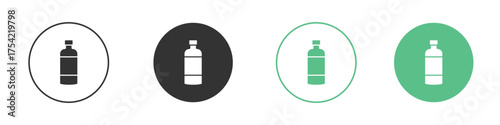 Water bottle icon element for designs