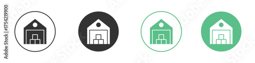 Warehouse icon element for designs