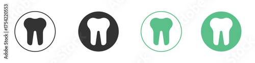 Tooth icon element for designs