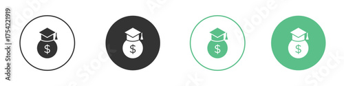 Scholarship icon element for designs