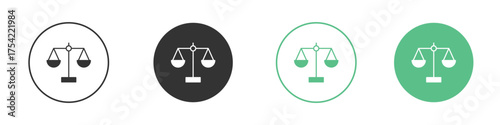 Scales of justice icon element for designs