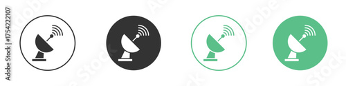 Satellite dish icon element for designs