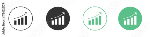 Sales growth icon element for designs