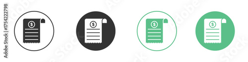 Receipt icon element for designs