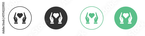 Philanthropy icon element for designs