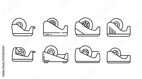 Vector art of tape dispenser icon