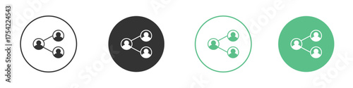 Network icon element for designs