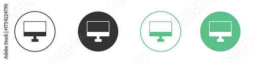 Monitor icon element for designs