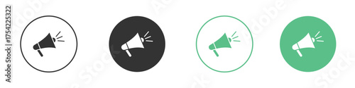 Megaphone icon element for designs