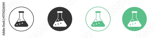 Lab flask icon element for designs