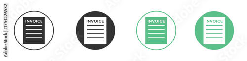 Invoice payment icon element for designs