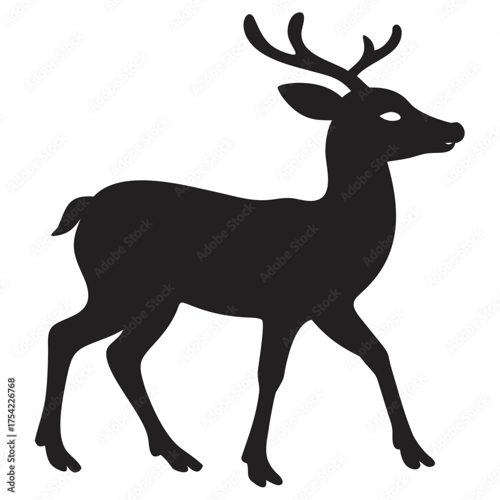 Fototapeta premium Deer silhouette icon