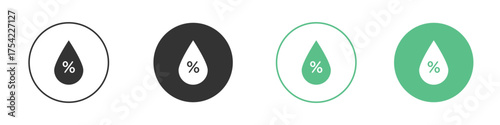 Humidity icon element for designs