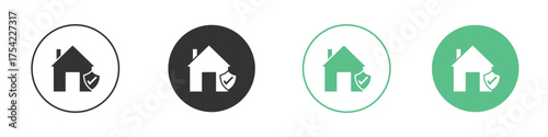 Home insurance icon element for designs