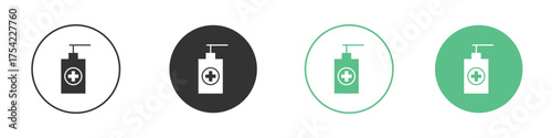 Hand sanitizer icon element for designs