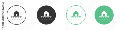 Flood icon element for designs