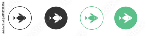 Fish icon element for designs