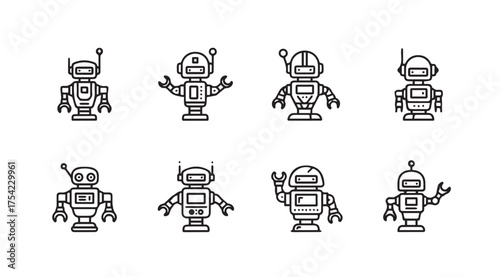Vector art of robots