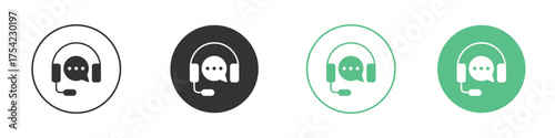Customer service icon element for designs