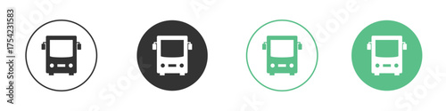 Bus icon element for designs