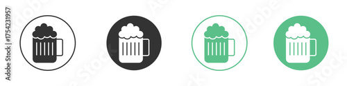 Beer mug icon element for designs