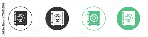 Bank vault icon element for designs