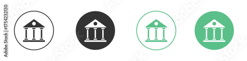 Bank icon element for designs