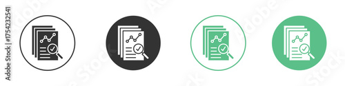 Analytics report icon element for designs