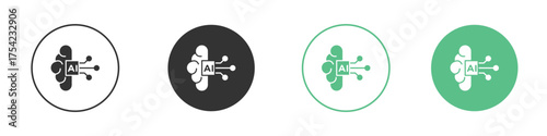 AI brain icon element for gesigns