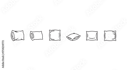 Vector art of pillow icons on white