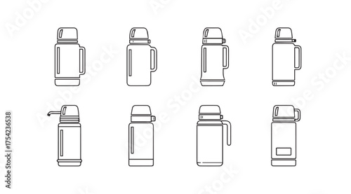 Vector art of thermos