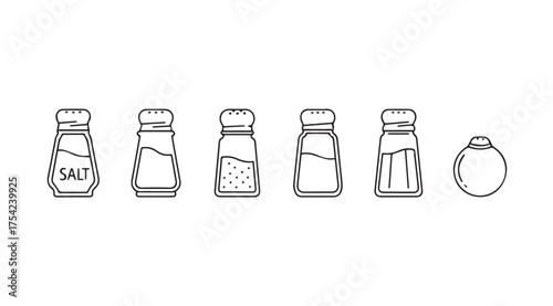 Vector art of salt shakers isolated