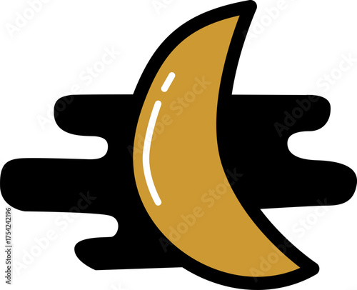Night hand drawn icon