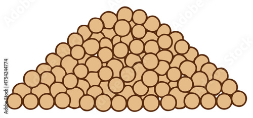 Large Pile of Harvested Soybeans or Dry Lentils Illustration