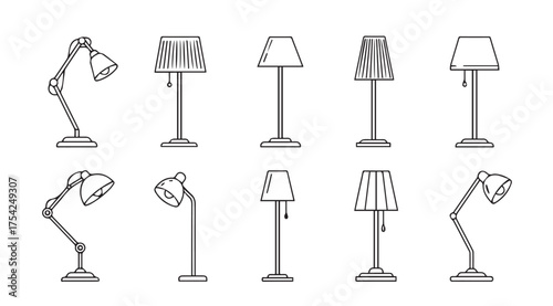 Vector art of lamp isolated on white