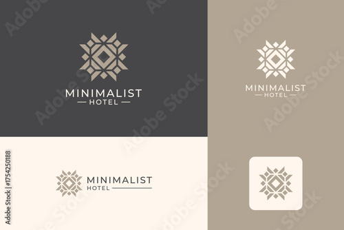 Abstract mandala flower logo icon design. Elegant premium ornament vector logotype symbol.