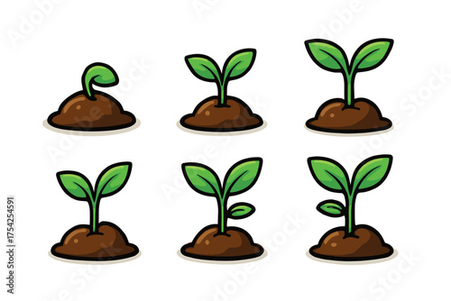 Colorful shopping baskets with sale items and discounts for marketing. Set of 6 vector illustration